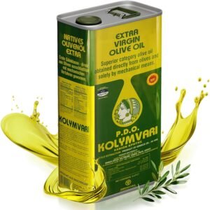 Kolymvari P.D.O. Premium Oliven?l ?C 5L Kanister ?C Extra Nativ aus Kreta | 100% Koroneiki Oliven | Kaltextraktion & Handernte | N?hrstoffreich und naturrein | H?chste Qualit?t mit niedrigem S?uregehalt f??r Gesundheit und Geschmack